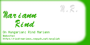 mariann rind business card